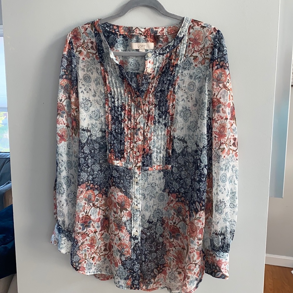 Loft sheer blouse